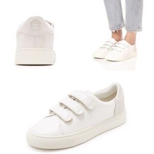 Tory Burch Leather Triple Strap Color Block Sneakers 10